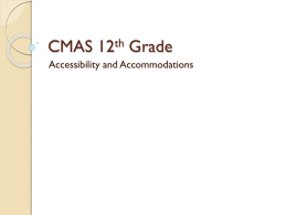CMAS 12th Grade - Division of Accountability and Research
