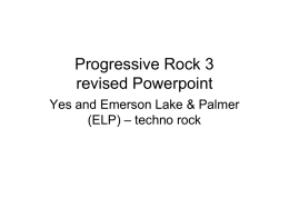 Progressive rock 3 Yes and ELP