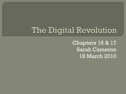The Digital Revolution - William & Mary Mathematics