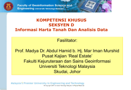 Slide 1 - Universiti Teknologi Malaysia Institutional