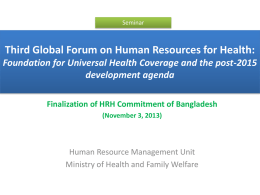 Third Global Forum on Human Resources for Health