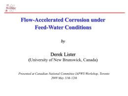 FLOW ACCELERATED CORROSION IN PRIMARY COOLANTS …
