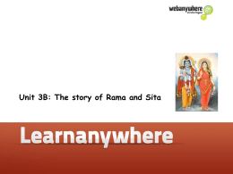 3b - Different Faiths - The Story of Rama and Sita