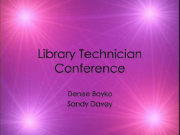 Library Technician Conference