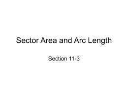 Sector Area and Arc Length