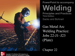 Gas Metal Arc Welding Practice: Jobs 22