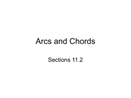 Arcs and Chords - Central Magnet School