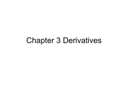 Chapter 3 Derivatives - Mr. Wojcik's Classes / FrontPage