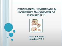 Intracranial Hemorrhage & Emergency Management of elevated