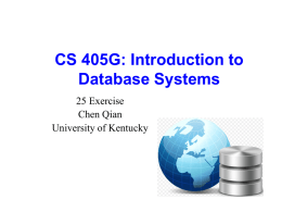 CS186: Introduction to Database Systems