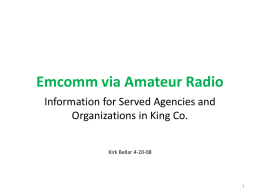 Emcomm via Ham Radio