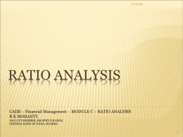 RATIO ANALYSIS - Indian Institute of Banking and Finance