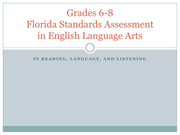 Grades 6-8 Florida Standards Assessment
