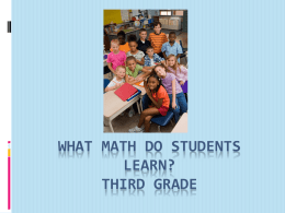 What math do students learn? Third grade