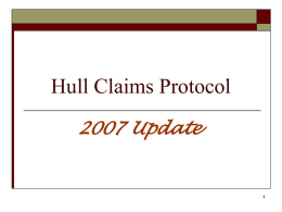 Claims Handling Protocol - Marine Claims Conference