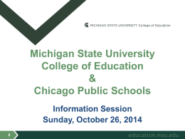 MSU College of Education Power Point Template