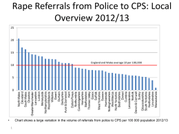 Rape Referrals from Police to CPS: Local Overview 2012/13