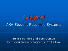 Student Response Systems (SRS)