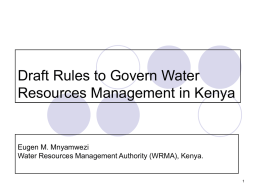 CONSULTATIVE FORUM ON DRAFT WRM RULES