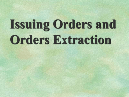 Orders Extraction