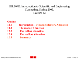 BIL104E: Introduction to Scientific and Engineering