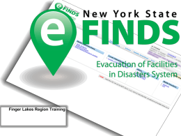 NYS Patient Tracking Application eFINDS