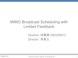 MIMO Broadcast Scheduling with Limited Feedback
