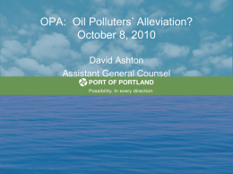 OPA: Oil Polluters’ Alleviation?