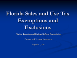 What is an exemption? - Florida State University College