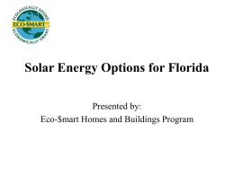Solar Energy Options for Fla - Eco