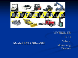 Model Keypad 105 and LCD 501
