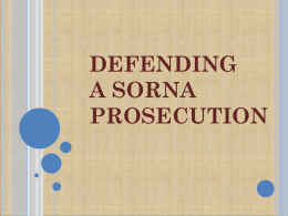 DEFENDING A SORNA PROSECUTION