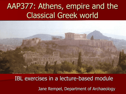 AAP377: Athens, empire and the Classical Greek world