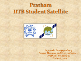Pratham, IITB Student Satellite Conceptual Design Review