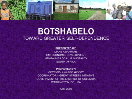 BOTSHABELO - South African Cities Network