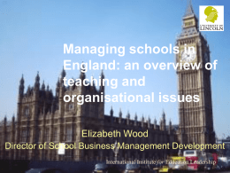 School Business Management: leadership in a developing