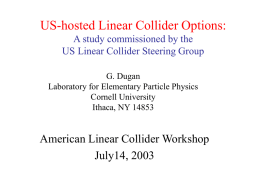 Overview of US-sited Linear Collider options task force