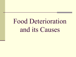 Avoiding Food Deterioration - Louisiana Association of FFA