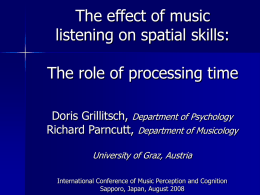 The effect of music listening on spatial skills: The role