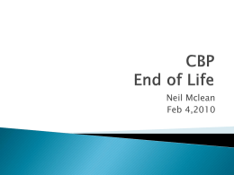 CBP End of Life - UBC Critical Care Medicine