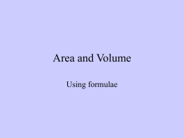 Area and Volume