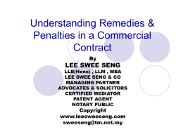 Understanding Remedies & Penalties in a Commercial Contract