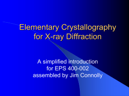 Elementary Crystallography for X