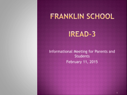 Franklin School IREAD-3
