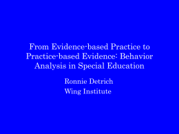 From Evidence-based Practice to Practice