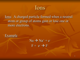 Ions - Welcome to Clark College