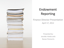 Endowment Reports - George Washington University