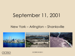 Unit 15 - PowerPoints - September 11, 2001 Attacks