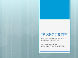 IS SECURITY - Information Technology