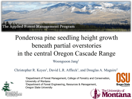 Ponderosa pine seedling height growth beneath partial